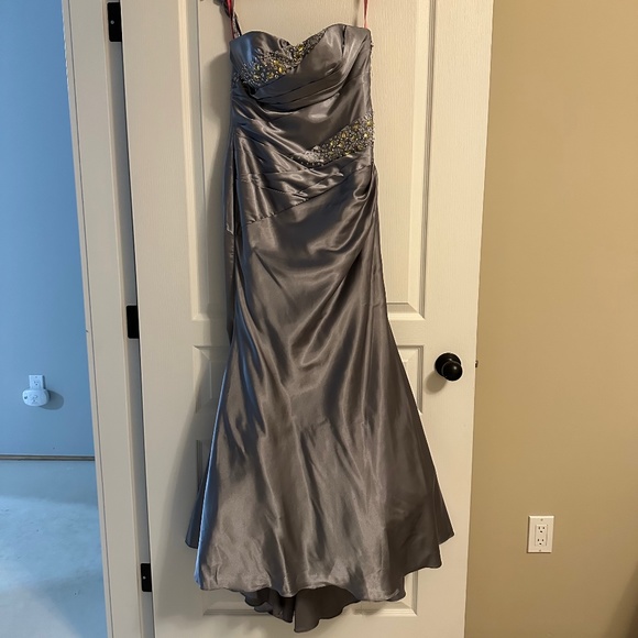 Flirt by Maggie Sottero Silver Mermaid Gown - Picture 2 of 5